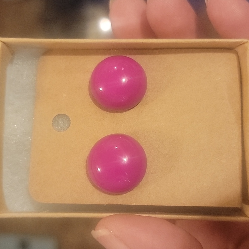 Vintage Pink Stud Earrings NWOT